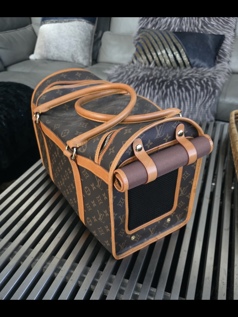 Authentic Vintage Louis Vuitton Monogram Canvas Pet Carrier